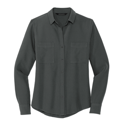 Mercer+Mettle™ Women's Stretch Crepe Long Sleeve Camp Blouse